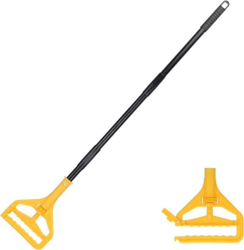 BeiLan Mop Handle Commercial Heavy Duty - 57 Inch Industrial Metal Mop Stick Replacement for Floor Cleaning - Professional Mops Head Replacement Holder - Image 1